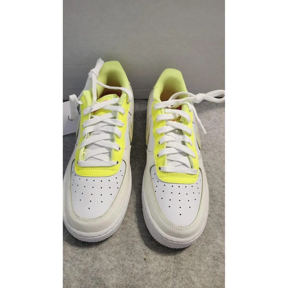 Nike Air Force 1 LV8 Shoes Youth Size 6.5Y White Volt Multi Color DV1680 100 New